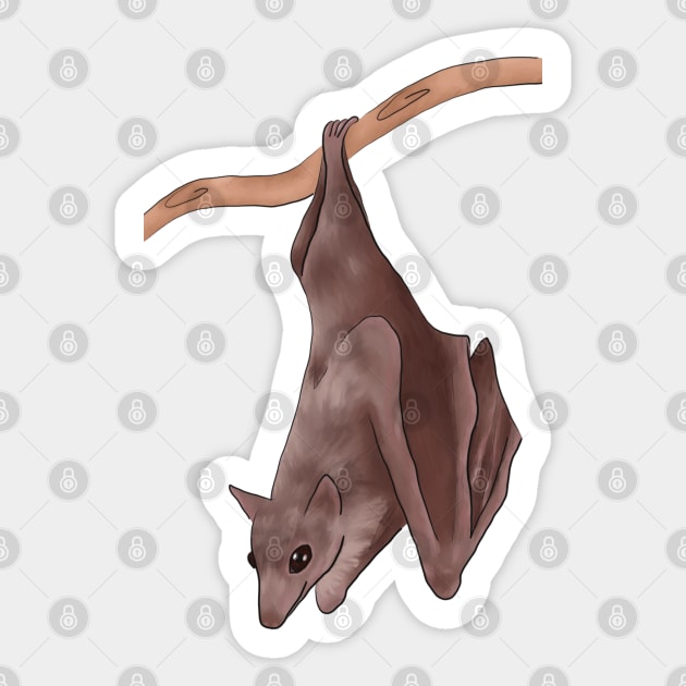 Egyptian Fruit Bat Sticker by alxandromeda